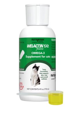 Nutramax Laboratories Welactin Omega-3 Fish Oil Liquid Skin & Coat Supplement for Cats 4-oz