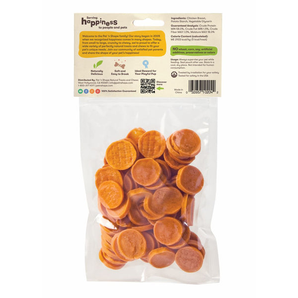 Back of Pet 'n Shape Chik 'n Chips Jerky Dog Treats 4-oz