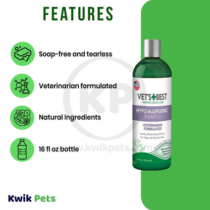 Vet's Best Hypo-Allergenic Shampoo 16 fl oz, Vet's Best