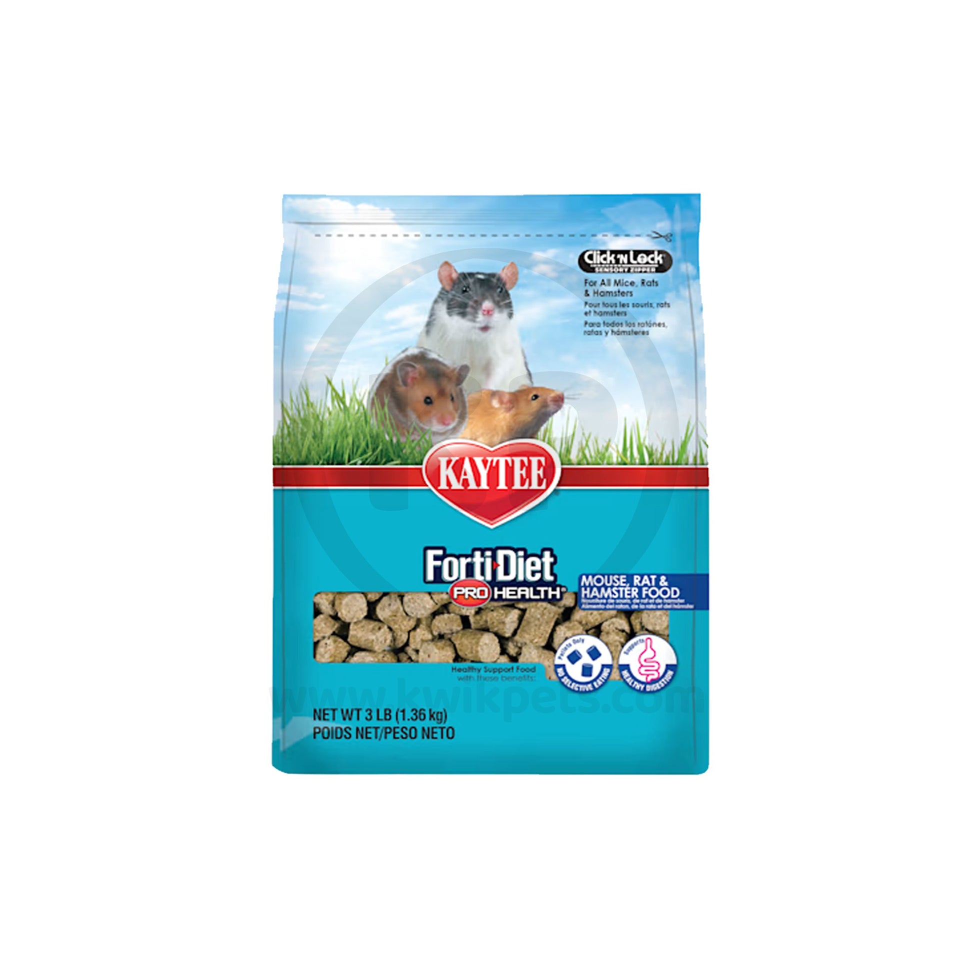 Kaytee Pro Health Mouse, Rat, and Hamster Food 3-lb, Kaytee