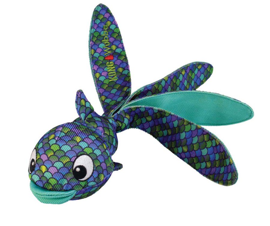 KONG Wubba Finz Dog Toy Blue Small, Kwik Pets