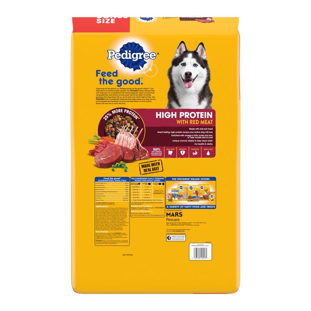 Image of Pedigree High Protein Adult Dry Dog Food Beef & Lamb 20.4 lb