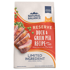 Natural Balance Pet Foods Limited Ingredient Reserve Grain Free Dry Cat Food Duck & Green Pea 4-lb