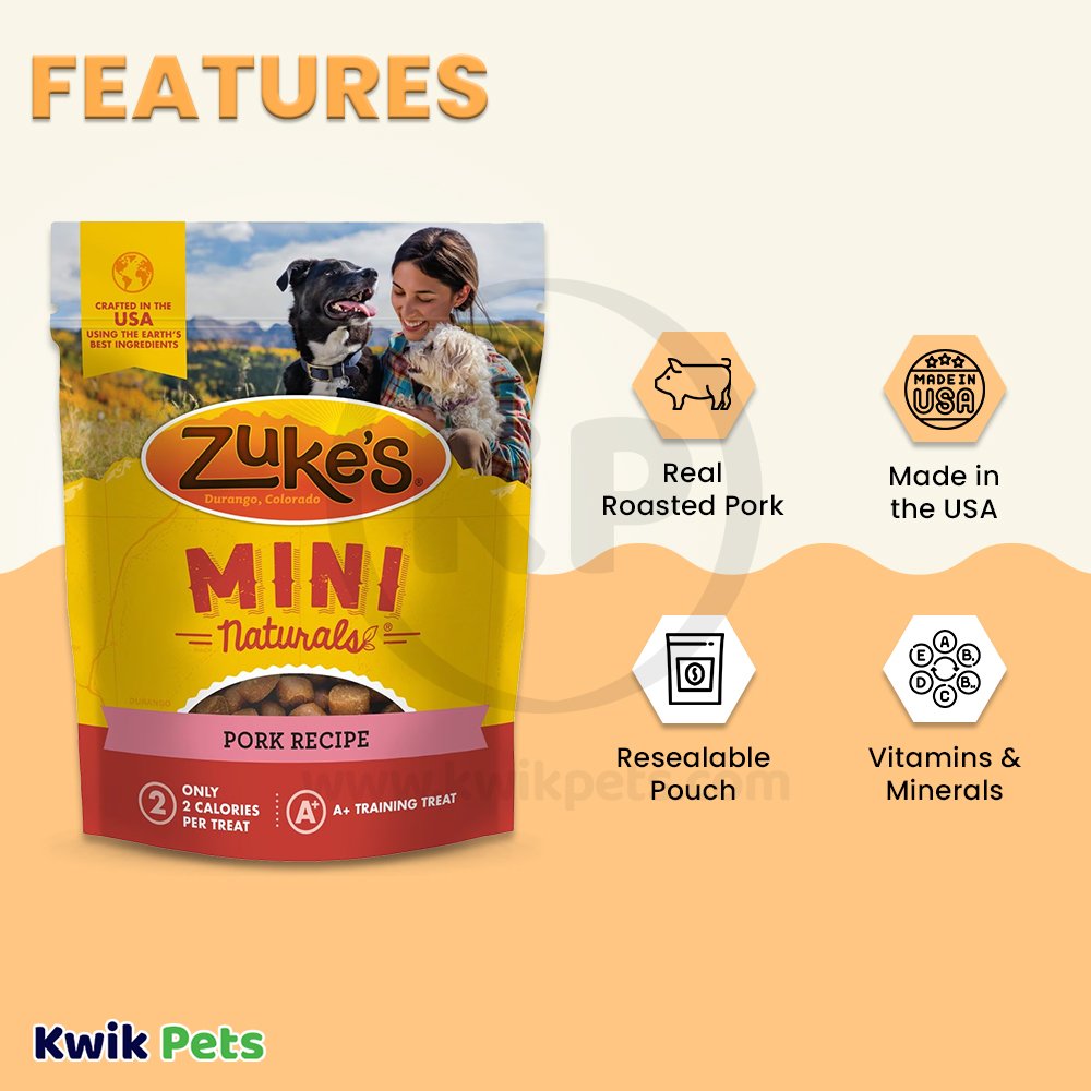 Zuke's Dog Mini Naturals Roasted Pork 6-oz, Zuke's