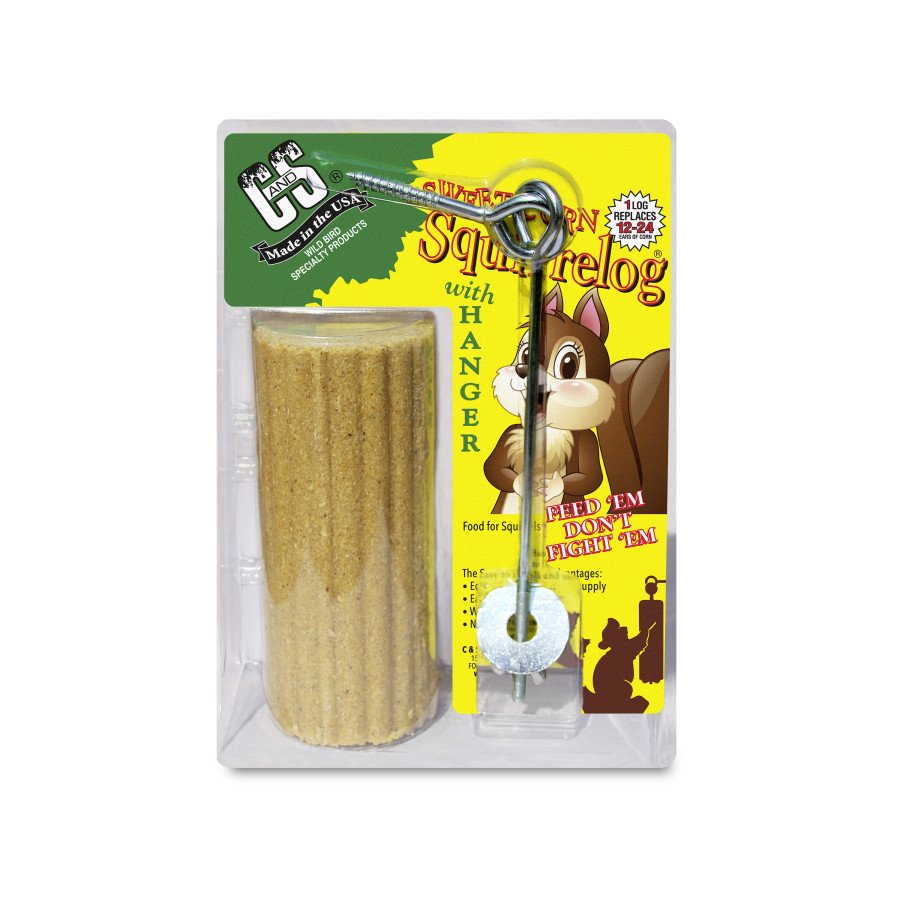 C&S Sweet Corn Squirrelog with Hanger Kit, Kwik Pets