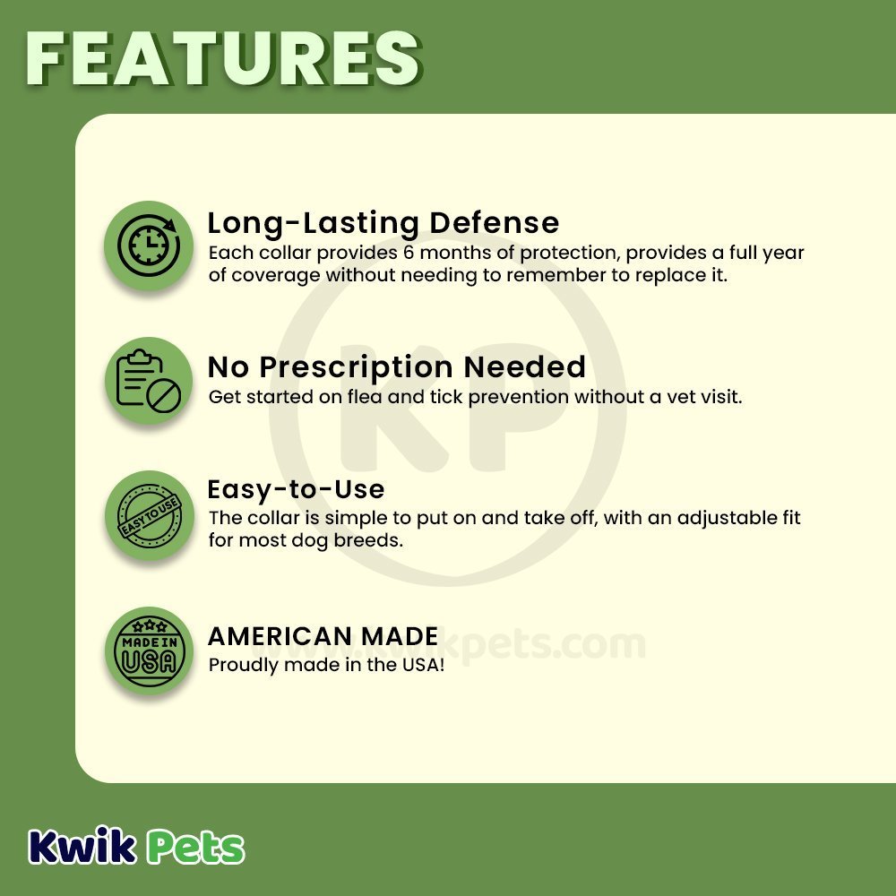 Features of Vetality Protect Flea & Tick Dog Collar 2 Count