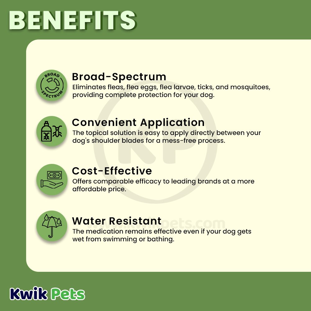 Benefits of Vetality Avantect II Flea & Tick for Medium Dogs 4-Count 0.164-oz