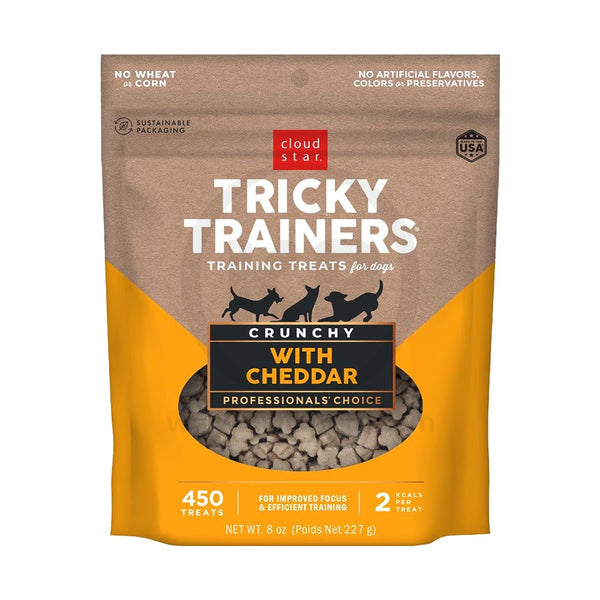 Cloud Star Tricky Trainers Crunchy Training Dog Treats Cheddar 8-oz, Kwik Pets
