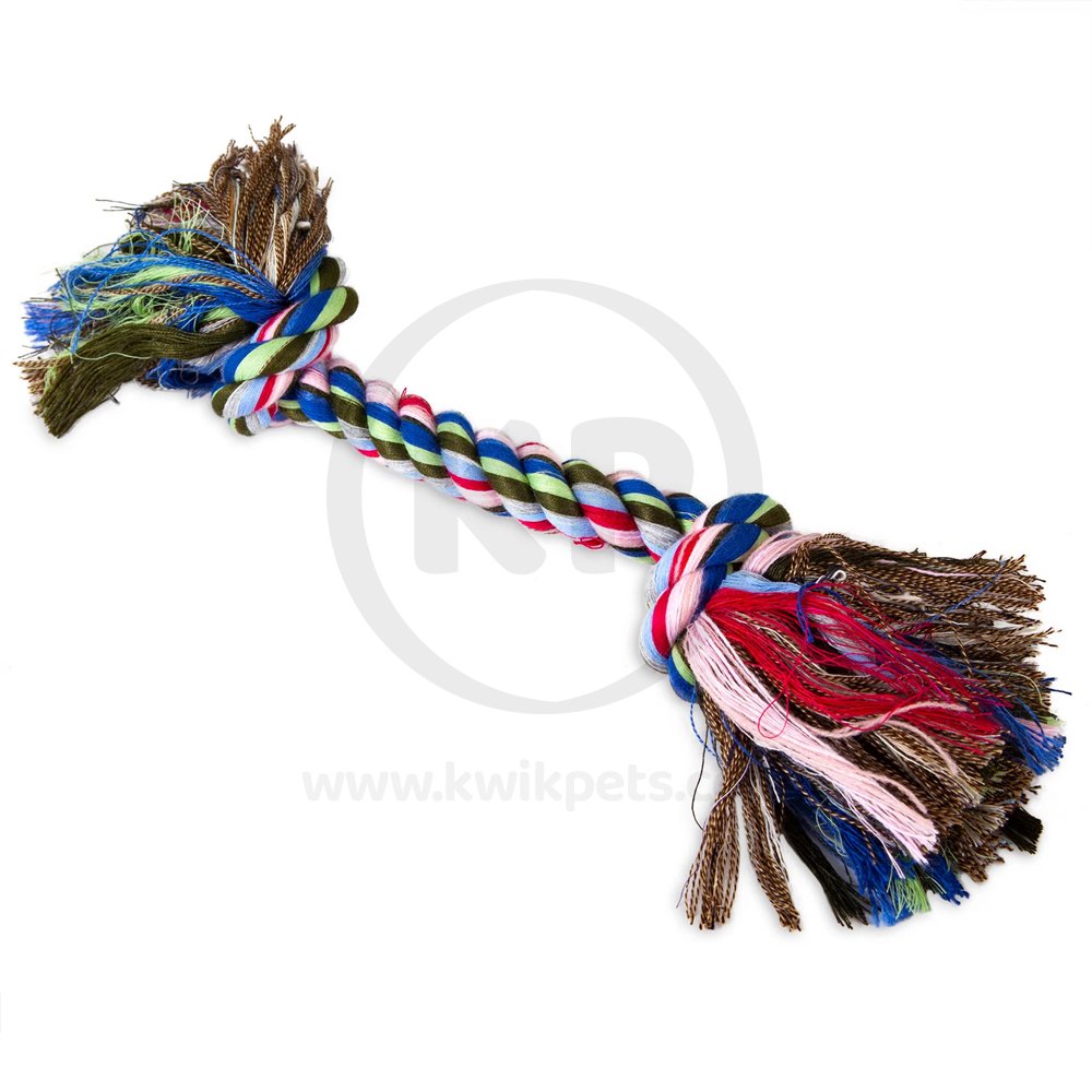 Product 1 of Booda 2-Knot Rope Bone Dog Toy Multicolor XL