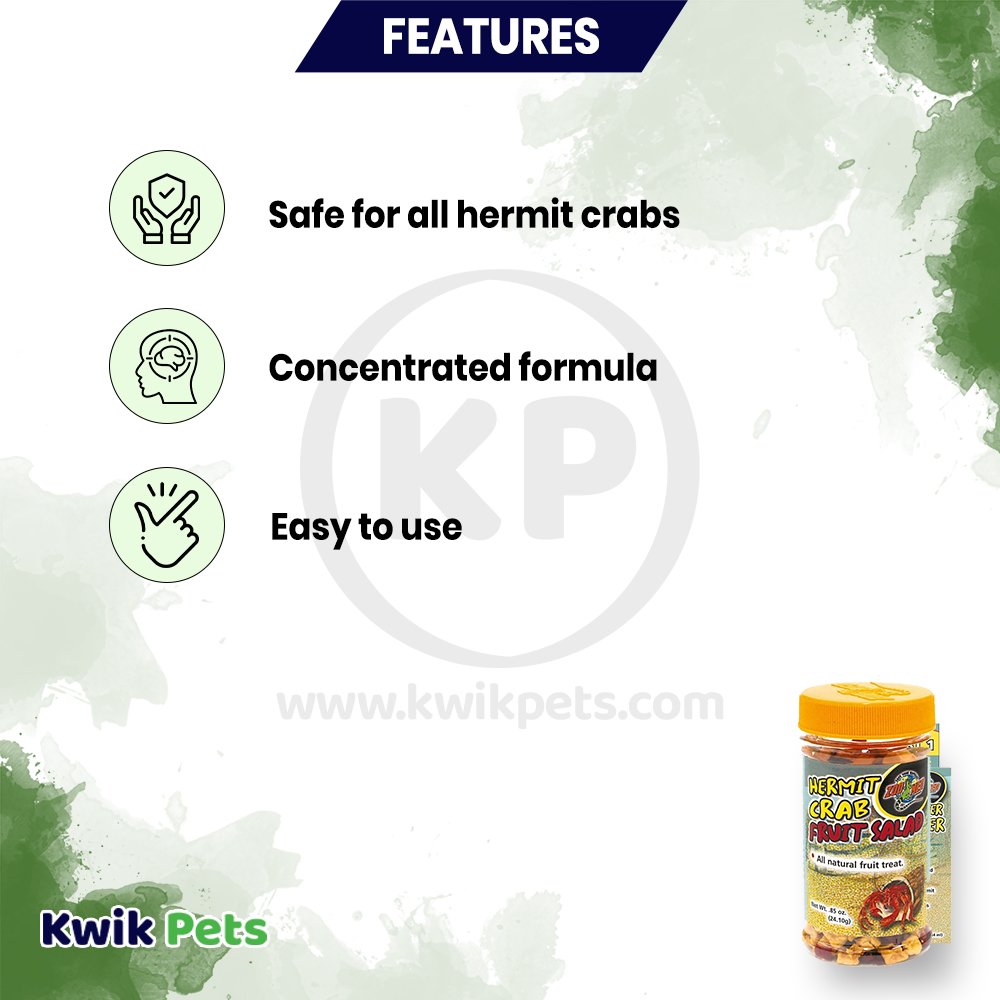 Zoo Med Hermit Crab Fruit Salad Treats 0.85-oz, Kwik Pets