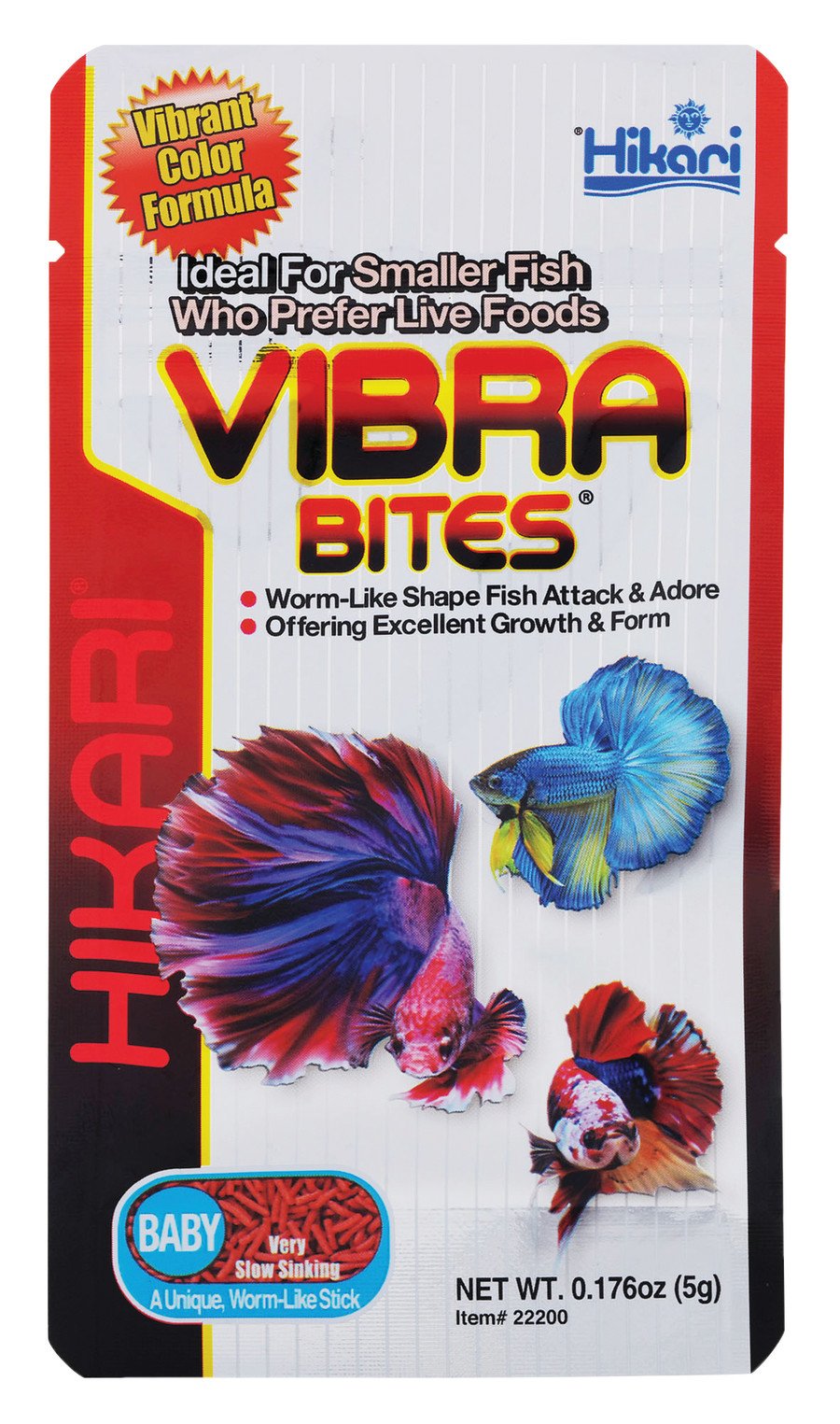 Hikari USA Vibra Bites Tropical Very Slow Sinking Baby Fish Food Baby 0.18-oz