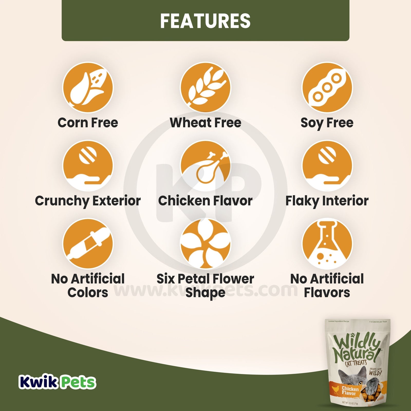 Features - Fruitables Wildly Natural Chicken Cat Treats 2.5-oz