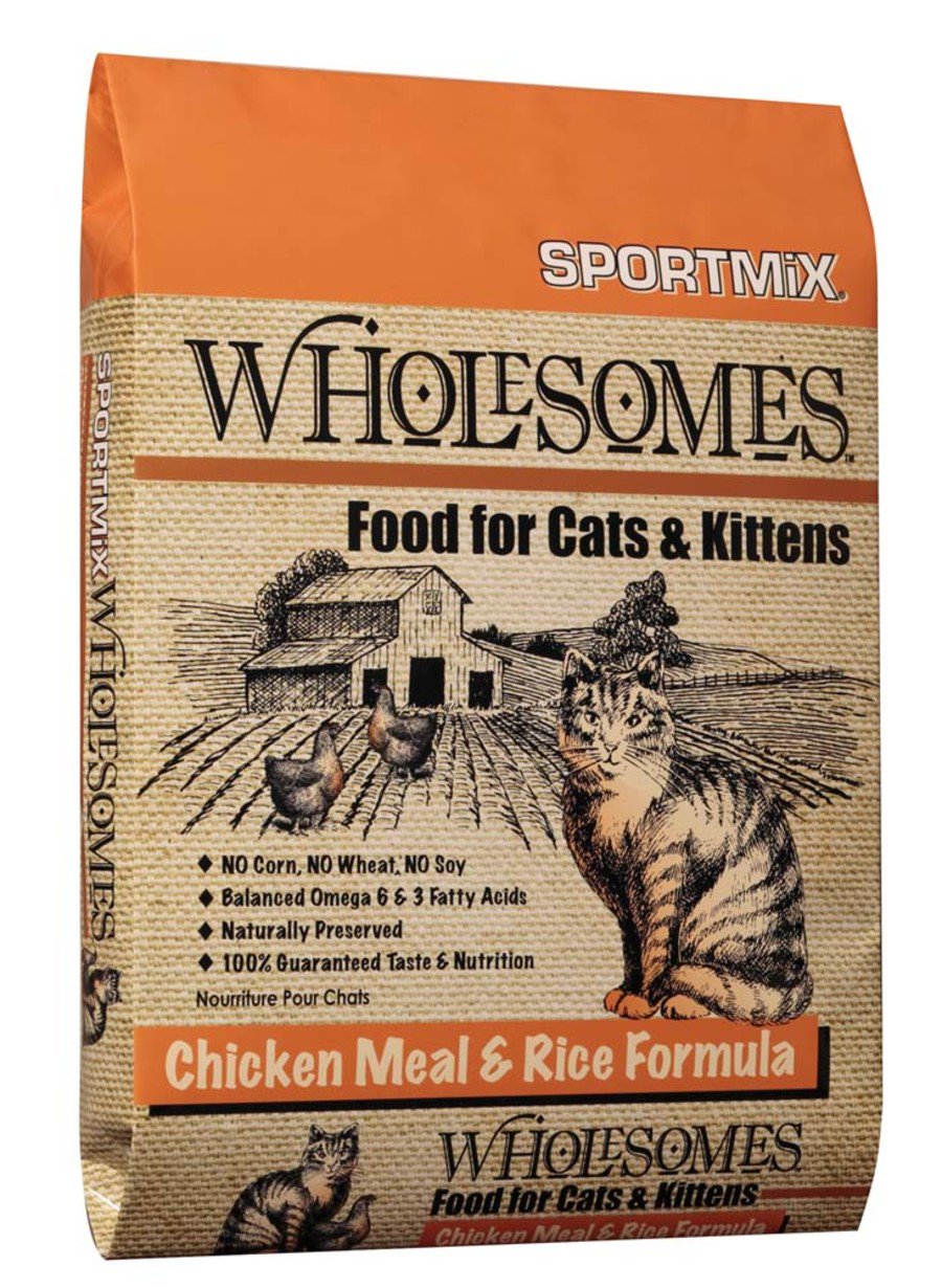 Wholesomes Chicken Meal & Rice Adult Dry Cat Food 15-lb, Kwik Pets