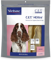 Virbac C.E.T. HEXtra Premium Dental Chews for Dogs Medium 12.8-oz
