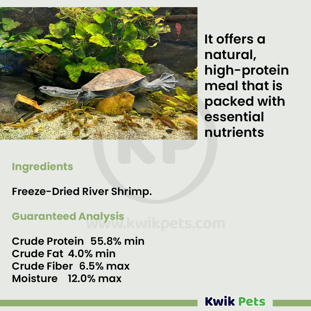 Fluker's Freeze-Dried River Shrimp Reptile Food 1-oz, Kwik Pets