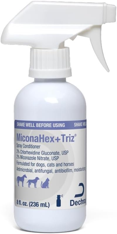 Dechra MiconaHex+Triz Antifungal & Antibacterial Spray Conditioner for Dogs, Cats & Horses 8-oz