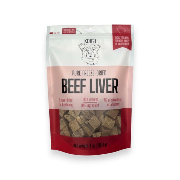 Koira Freeze-Dried Beef Liver Dog Treats 4-oz, Kwik Pets