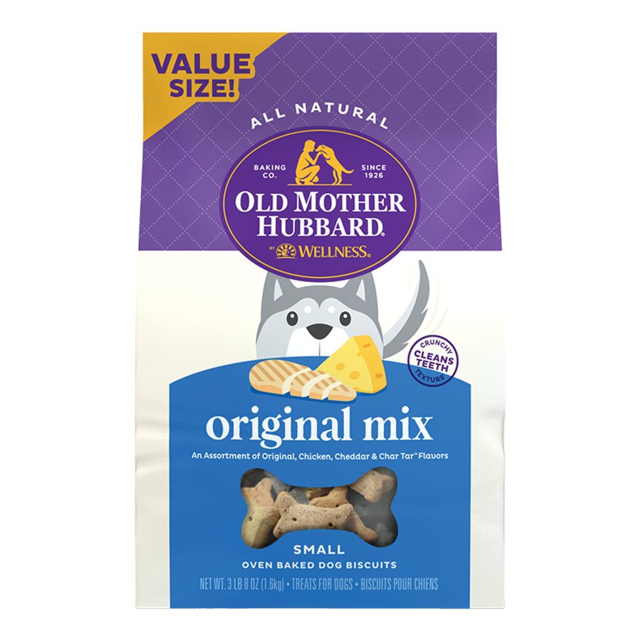 Old Mother Hubbard by Wellness Classic Original Mix Natural Small Oven-Baked Biscuits Dog Treats 3.8-lb, Kwik Pets