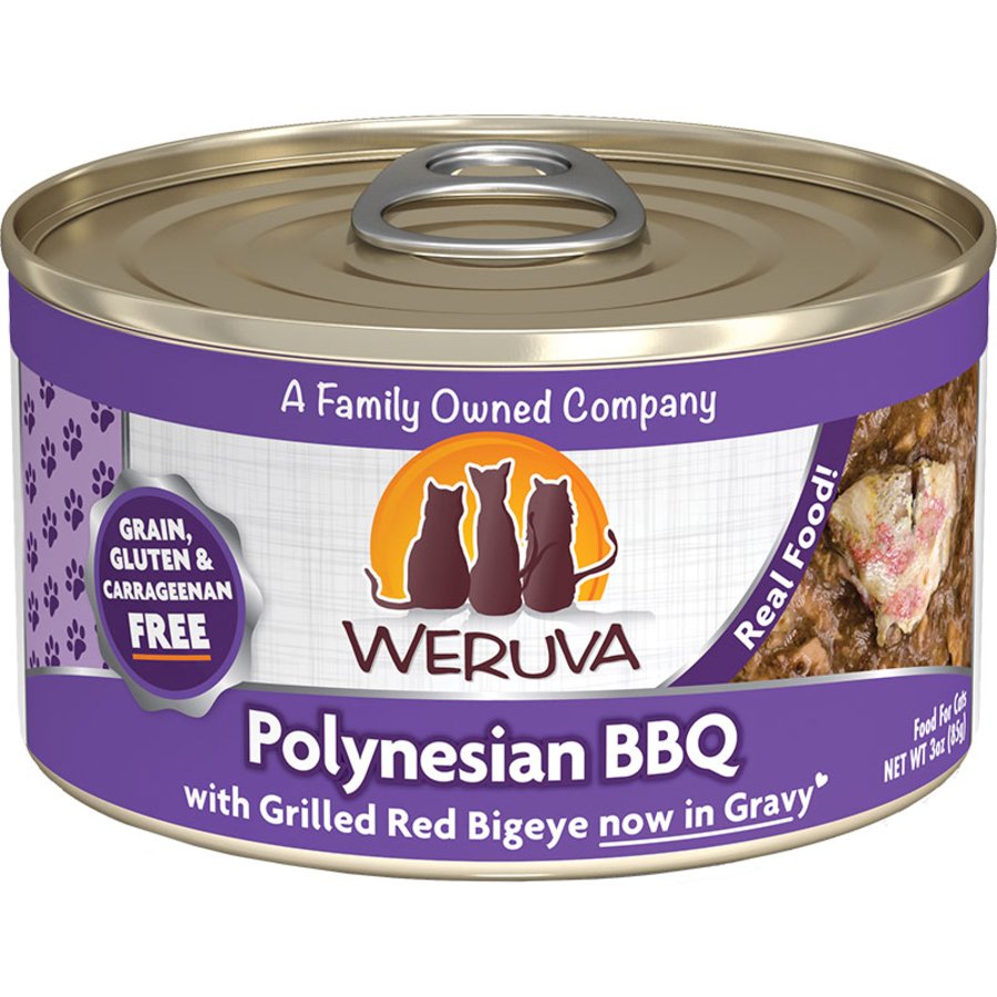Weruva Polynesian BBQ with Grilled Red Bigeye Grain-Free Canned Cat Food 5.5-oz, Kwik Pets
