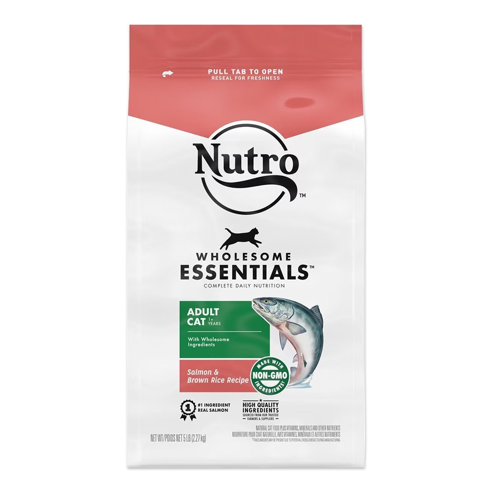 Nutro Salmon & Brown Rice Adult Dry Cat Food 5-lb