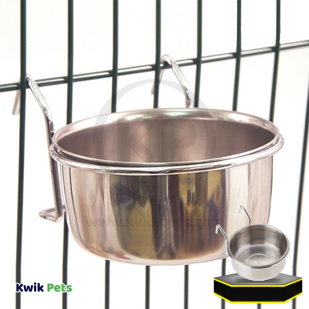 Ethical Pet Spot Stainless Steel Bird Coop Cup with Wire Hanger