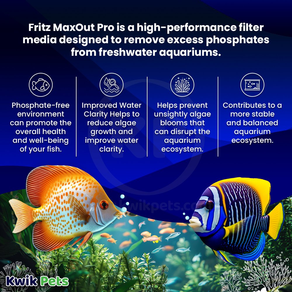 Fritz Maxout Pro Filter Media And Phosphate Remover for Freshwater Aquariums 100-gal, Kwik Pets