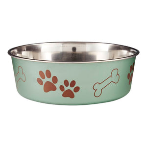 Loving Pets Metallic Dog Bowl Artichoke Medium, Kwik Pets