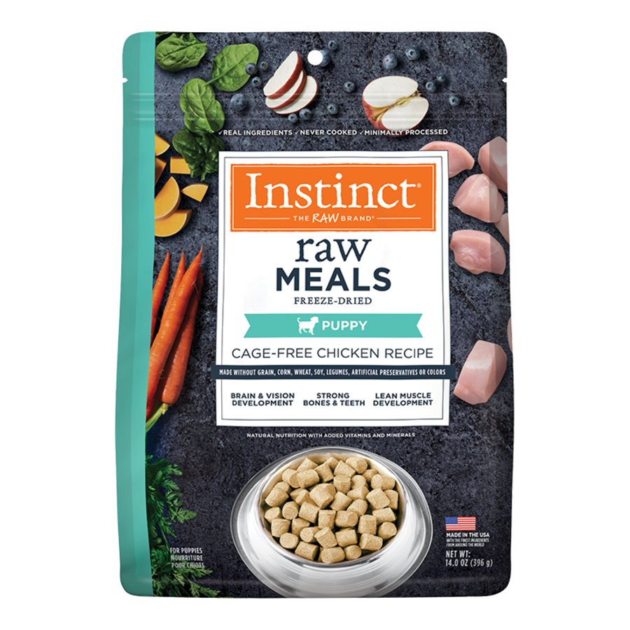 Instinct Raw Meals Grain-Free Freeze-Dried Puppy Food Chicken Recipe 14-oz