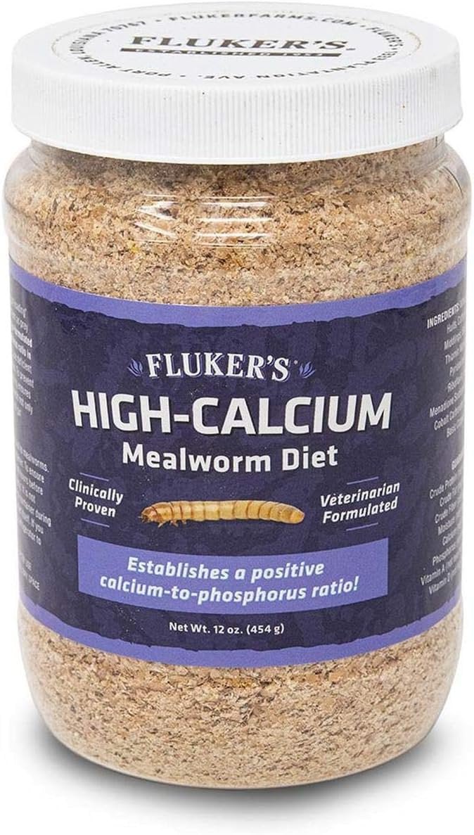 Fluker’s High-Calcium Mealworm Diet Supplement for Reptiles 12-oz