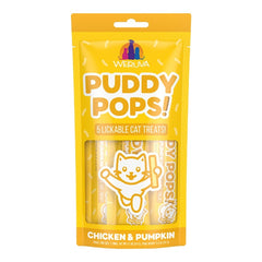 Weruva Puddy Pops Lickable Cat Treats Chicken & Pumpkin 0.5-oz Tubes 5 Count