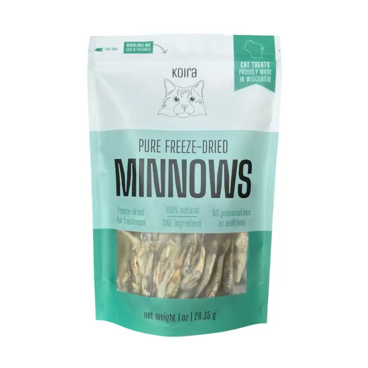 Koira Freeze-Dried Minnows Protein-Packed Cat Treats 1-oz, Kwik Pets