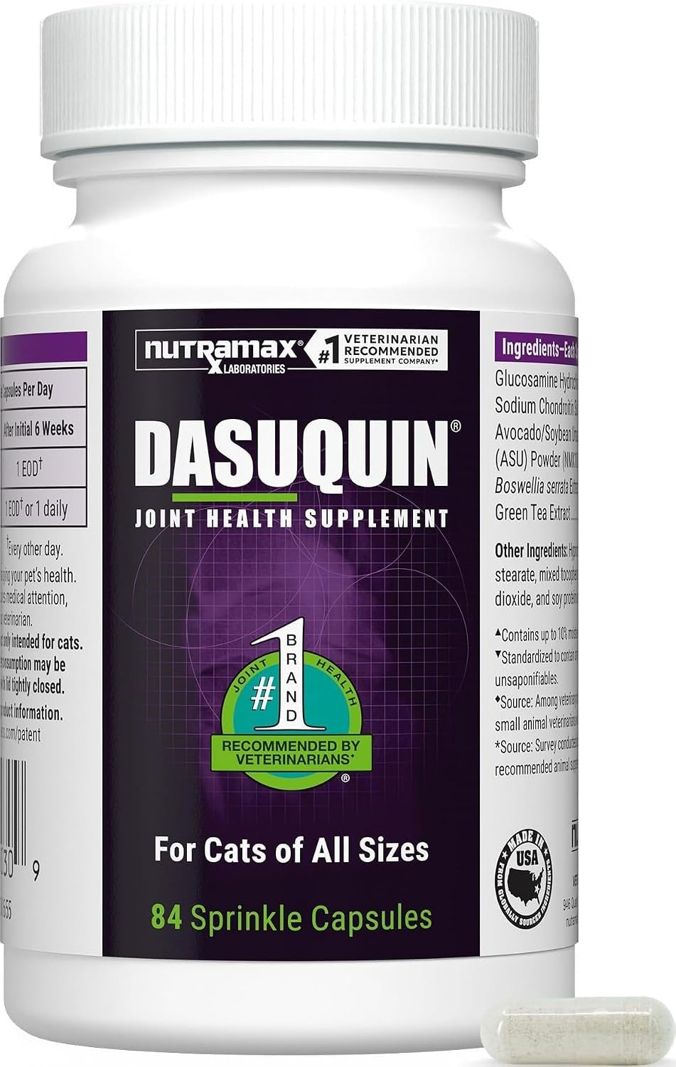 Nutramax Dasuquin Joint Health Sprinkle Capsules Supplement for Cats 84 Count
