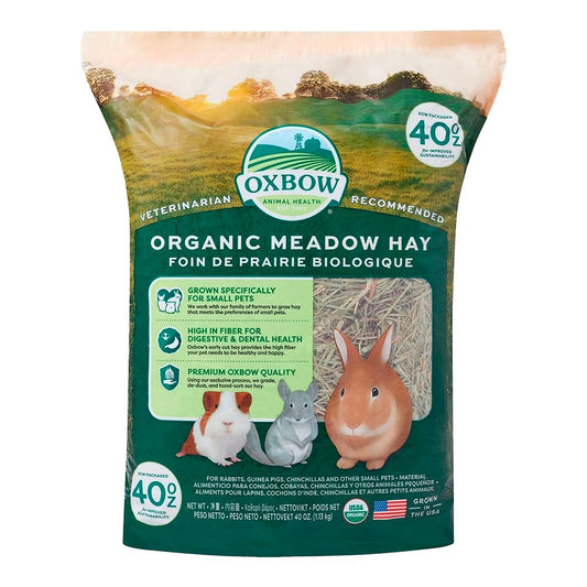 Oxbow Animal Health Organic Meadow Hay Small Animal Treat, 40-oz, Oxbow