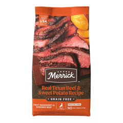 Merrick Grain-Free Adult Dry Dog Food Real Texas Beef & Sweet Potato Recipe 4-lb