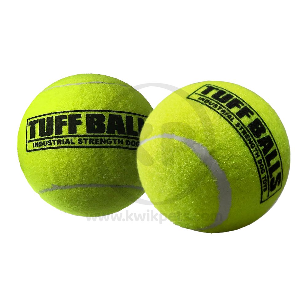Petsport USA Tuff Ball Dog Toy Yellow 2 Count 2.5-in, Kwik Pets