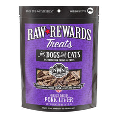 Northwest Naturals Raw Rewards Freeze Dried Dog & Cat Treats Pork Liver 10-oz