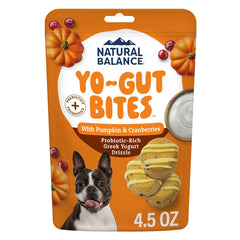 Natural Balance Yo-Gut Bites Dog Treats Pumpkin & Cranberries 4.5-oz