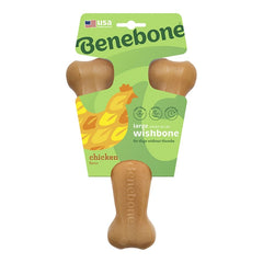Benebone Wishbone Dog Chew Toy Chicken Large