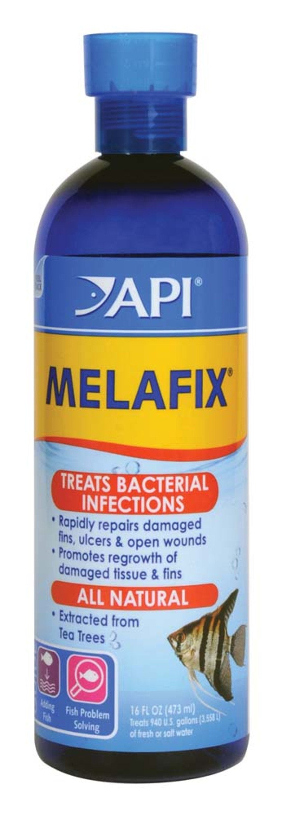 API Melafix Treats Bacterial Infections for Aquarium Freshwater Fish 16-oz