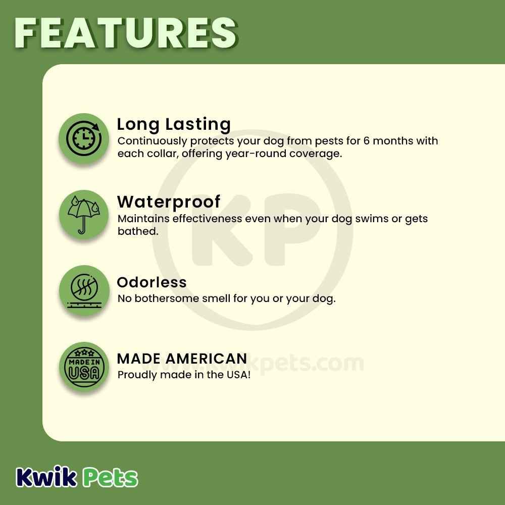 Features of Vetality Avantect II Flea & Tick Collar for Dogs 2-Count 26-in