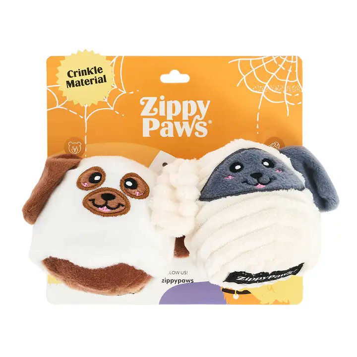 ZippyPaws Halloween Softiez Costume Canines Dog Toy 2 Count