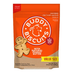 Cloud Star Buddy Biscuits Crunchy Dog Treats with Natural Peanut Butter 3.5-lb