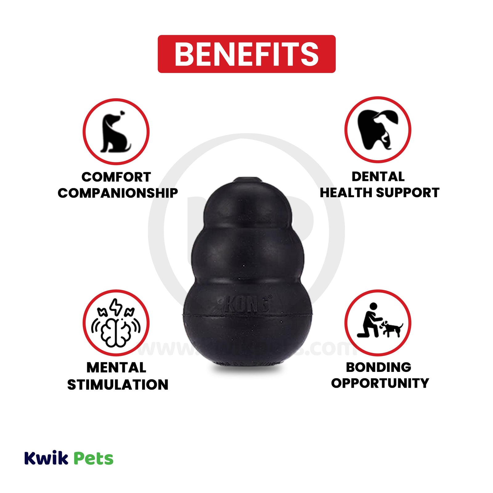 KONG Extreme Dog Toy Black Large, Kwik Pets