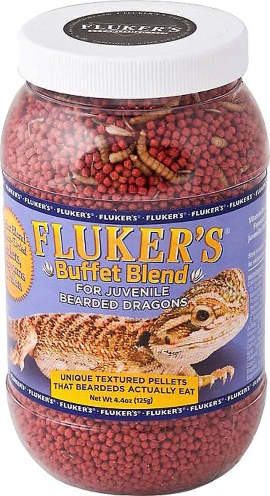Fluker's Buffet Blend Juvenile Bearded Dragon Formula Freeze Dried Food 4.4-oz, Kwik Pets