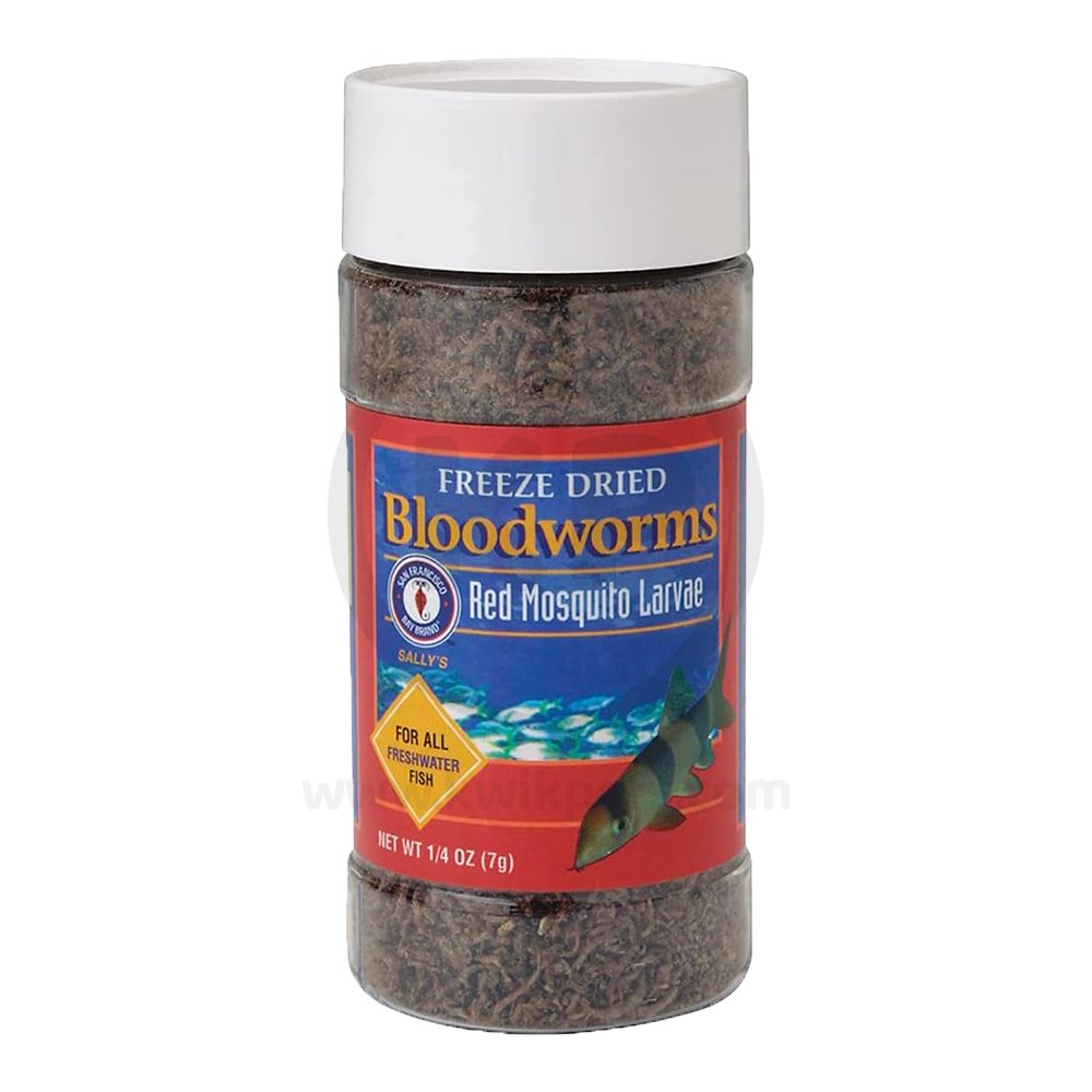 San Francisco Bay Brand Bloodworms Freeze-Dried Fish Food 0.25-oz, Kwik Pets