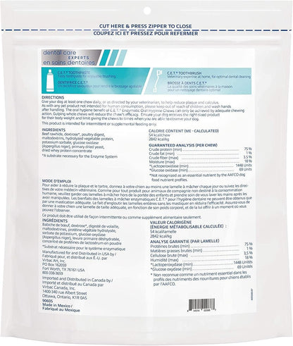 Virbac C.E.T. Enzymatic Dental Chews for Dogs Medium 12.8-oz
