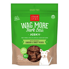 Cloud Star Wag More Bark Less Grain Free Jerky Dog Treats with Natural Chicken & Sweet Potato 10-oz