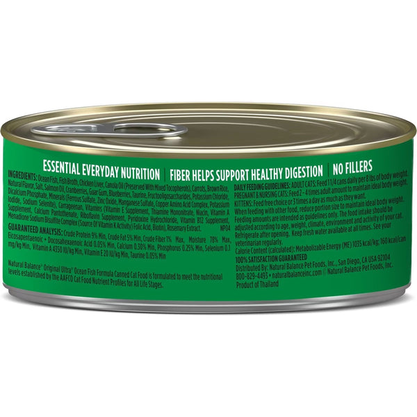 Details of Natural Balance Pet Foods Original Ultra Canned Wet Cat Food Ocean Fish Formula 3-oz