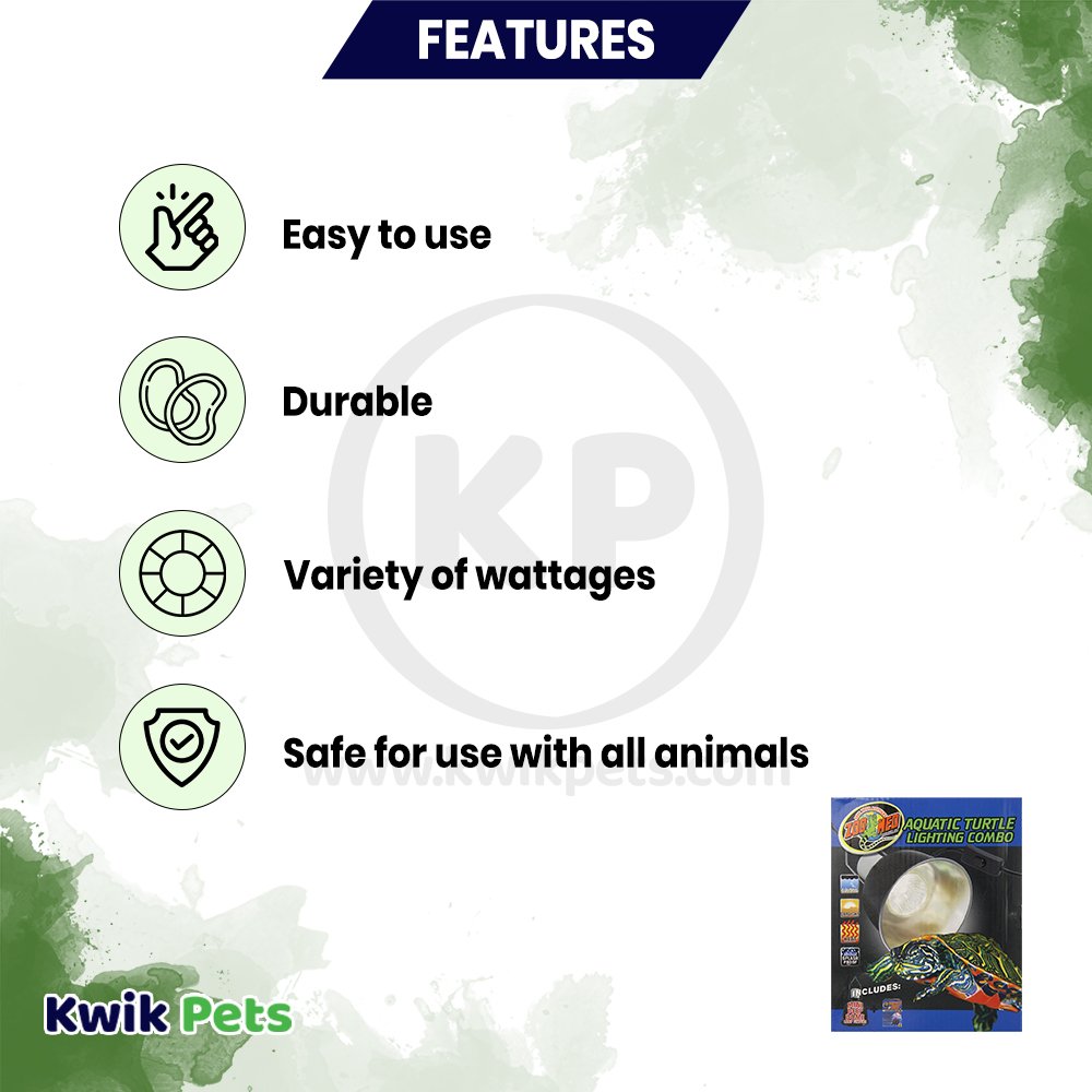 Zoo Med Aquatic Turtle Lighting Combo Pack Features