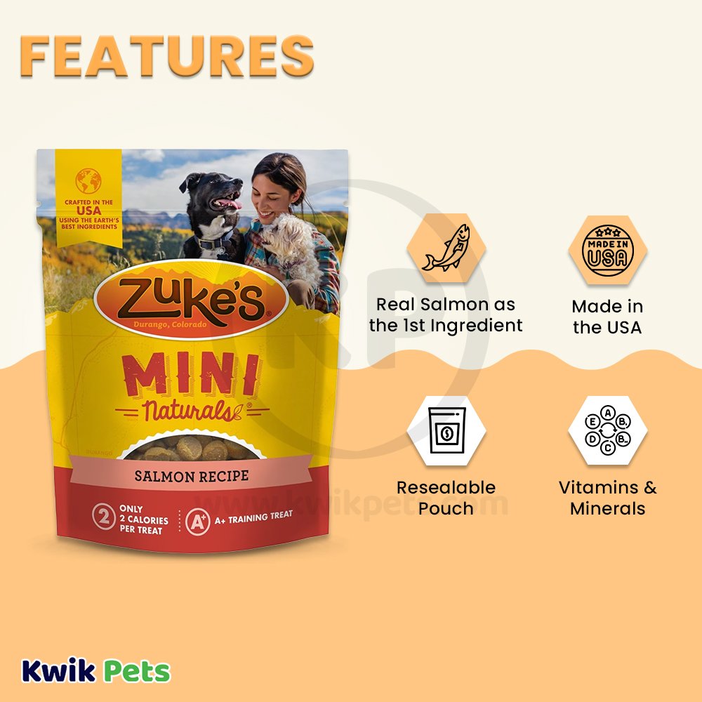 Zuke's Dog Mini Natural Salmon 1-lb, Zuke's